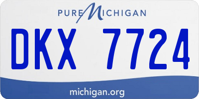 MI license plate DKX7724
