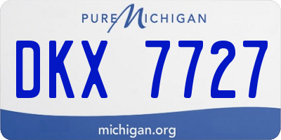 MI license plate DKX7727