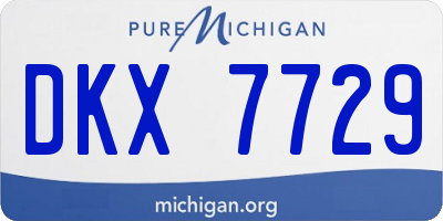 MI license plate DKX7729