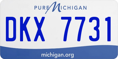 MI license plate DKX7731