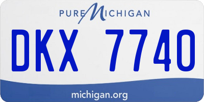 MI license plate DKX7740