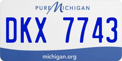 MI license plate DKX7743