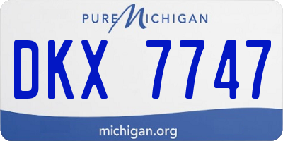 MI license plate DKX7747
