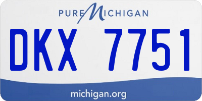 MI license plate DKX7751