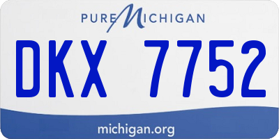 MI license plate DKX7752