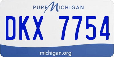 MI license plate DKX7754