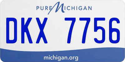 MI license plate DKX7756