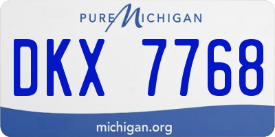 MI license plate DKX7768
