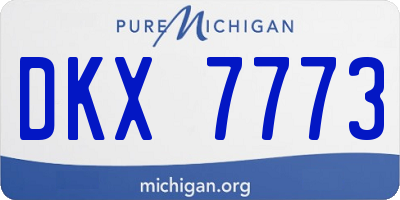 MI license plate DKX7773