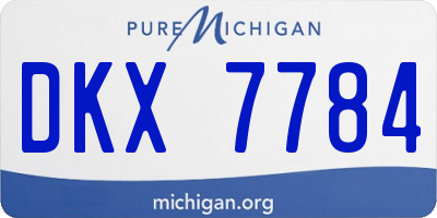 MI license plate DKX7784