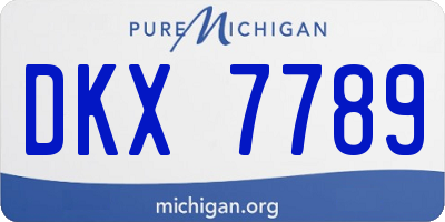 MI license plate DKX7789