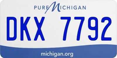 MI license plate DKX7792