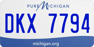 MI license plate DKX7794