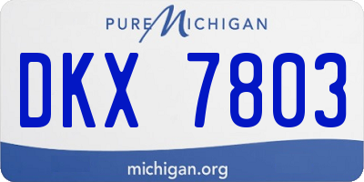 MI license plate DKX7803