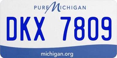 MI license plate DKX7809