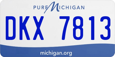 MI license plate DKX7813