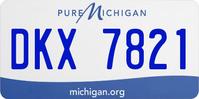 MI license plate DKX7821