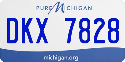 MI license plate DKX7828