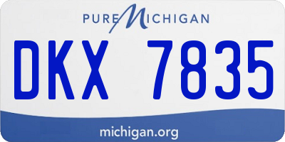 MI license plate DKX7835