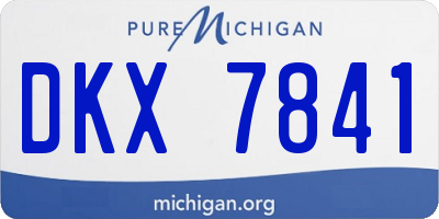MI license plate DKX7841