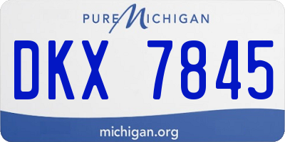MI license plate DKX7845