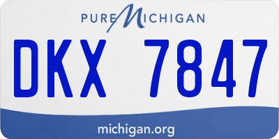 MI license plate DKX7847