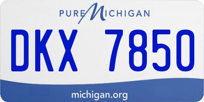 MI license plate DKX7850