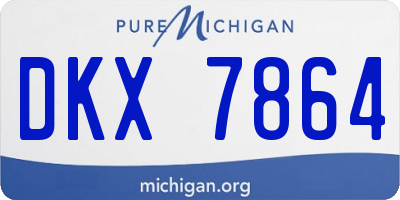 MI license plate DKX7864