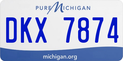 MI license plate DKX7874