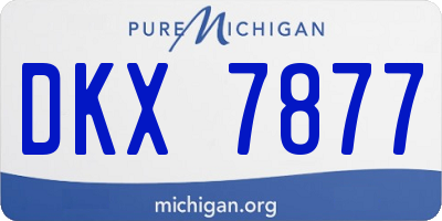 MI license plate DKX7877