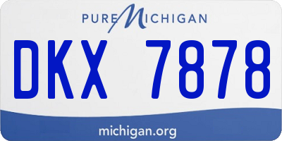 MI license plate DKX7878
