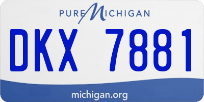 MI license plate DKX7881