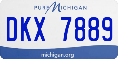 MI license plate DKX7889