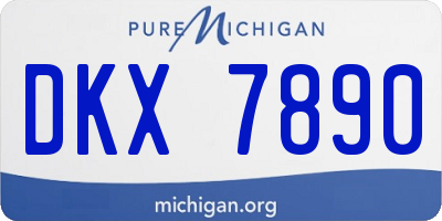 MI license plate DKX7890