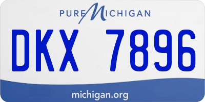 MI license plate DKX7896