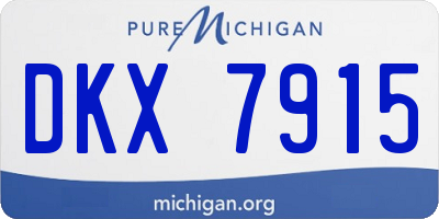 MI license plate DKX7915