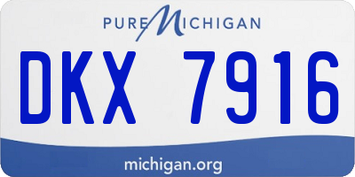 MI license plate DKX7916