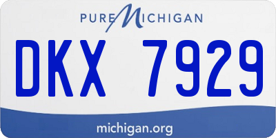 MI license plate DKX7929