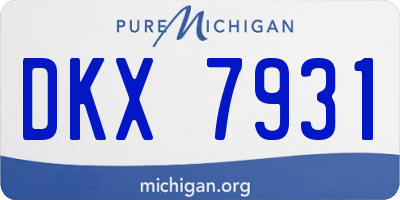 MI license plate DKX7931