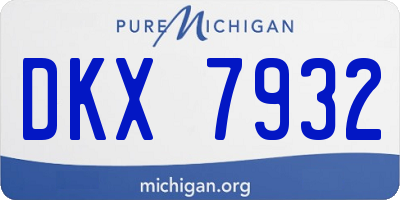 MI license plate DKX7932