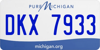 MI license plate DKX7933