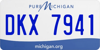 MI license plate DKX7941