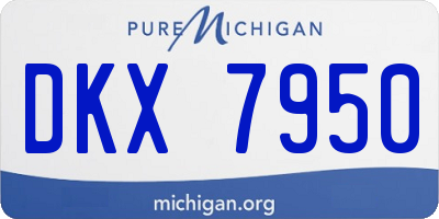 MI license plate DKX7950