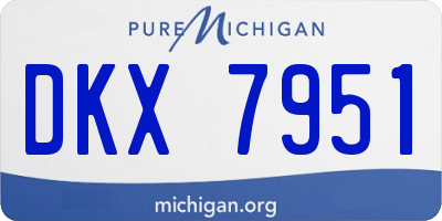 MI license plate DKX7951