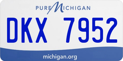 MI license plate DKX7952