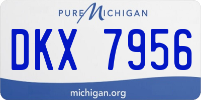 MI license plate DKX7956