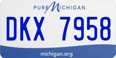 MI license plate DKX7958