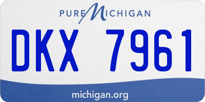 MI license plate DKX7961