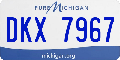 MI license plate DKX7967