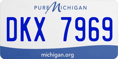 MI license plate DKX7969